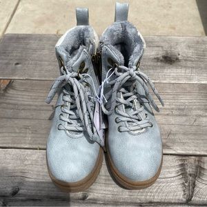 Cotton On Kids Grey Lace Up Boots Size 12